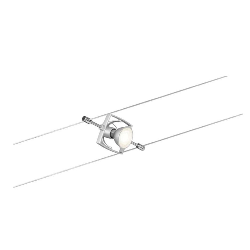 Paulmann 94133 - ΣΕΤ 5xGU5,3/10W Φωτιστικό σποτ για a string system MAC 230V ματ χρώμιο
