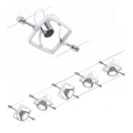 Paulmann 94134 - Σετ 5xGU5,3/10W Πλήρες σύστημα φωτισμού με καλώδιο MAC 230V λευκό