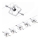 Paulmann 94134 - Σετ 5xGU5,3/10W Πλήρες σύστημα φωτισμού με καλώδιο MAC 230V λευκό