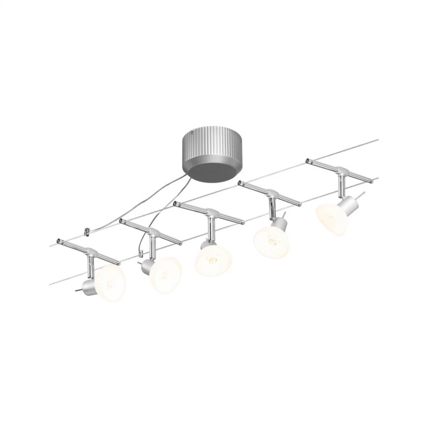 Paulmann 94136 - Σετ 5xGU5,3/10W Πλήρες σύστημα ανάρτησης SHEELA 230V, γυαλιστερό χρώμιο