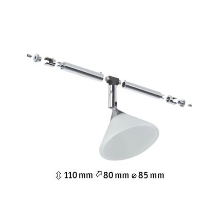 Paulmann 94138 - 1xGU4/10W Σποτ φωτιστικό για σύστημα καλωδίων COLMAR 12V λευκό/γυαλιστερό χρώμιο