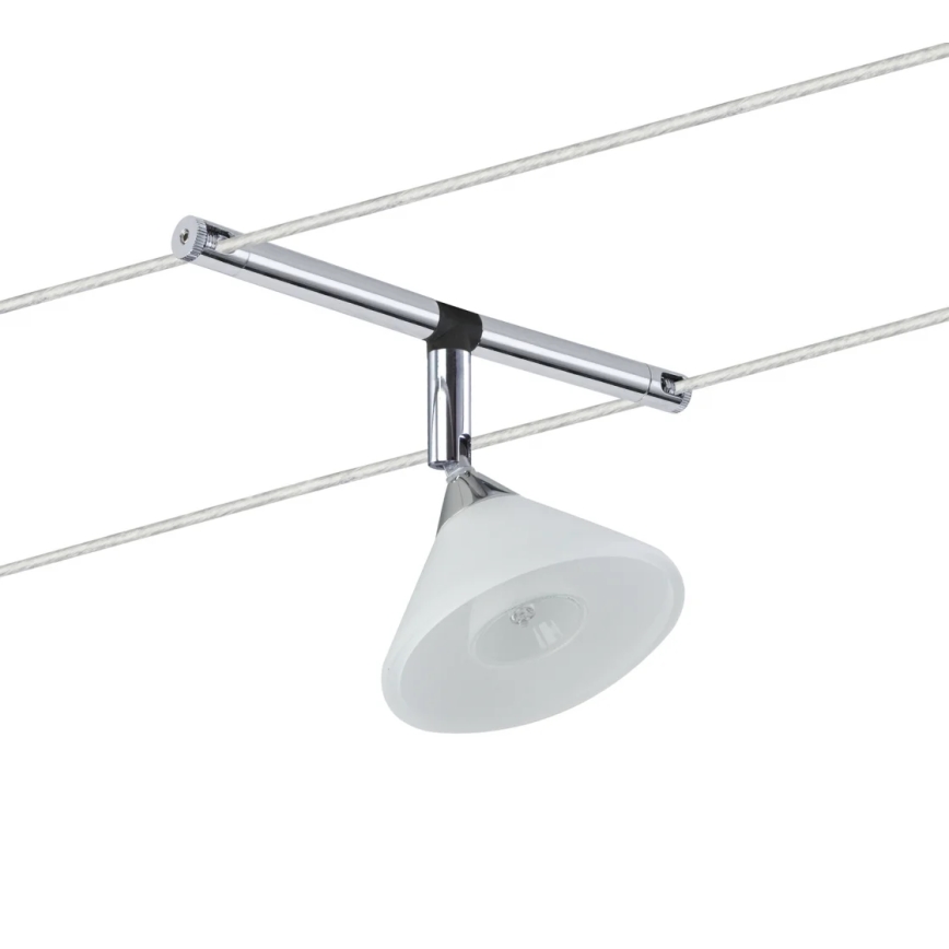 Paulmann 94138 - 1xGU4/10W Σποτ για σύστημα ράγας COLMAR 12V λευκό/γυαλιστερό χρώμιο