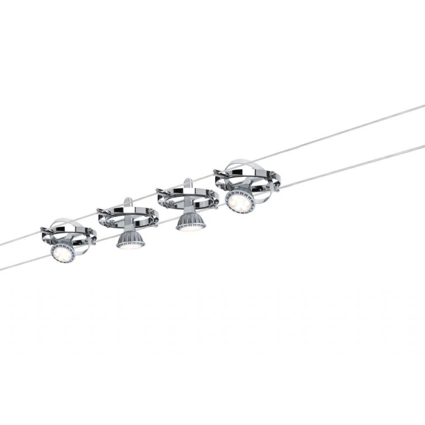 Paulmann 94153 - ΣΕΤ 8xGU5,3/10W Φωτιστικό σποτ ράγας CARDAN 230V