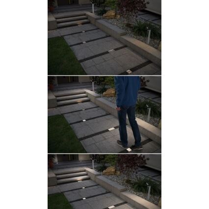 Paulmann 94238 - LED/0,7W IP67 Ηλιακή λάμπα δρόμου με αισθητήρα ARON 3,7V 650 mAh