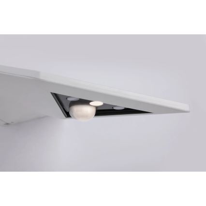 Paulmann 94244 - LED/1,2W IP44 Ηλιακό επιτοίχιο φωτιστικό με αισθητήρα YOKO 3,7V 1800 mAh λευκό