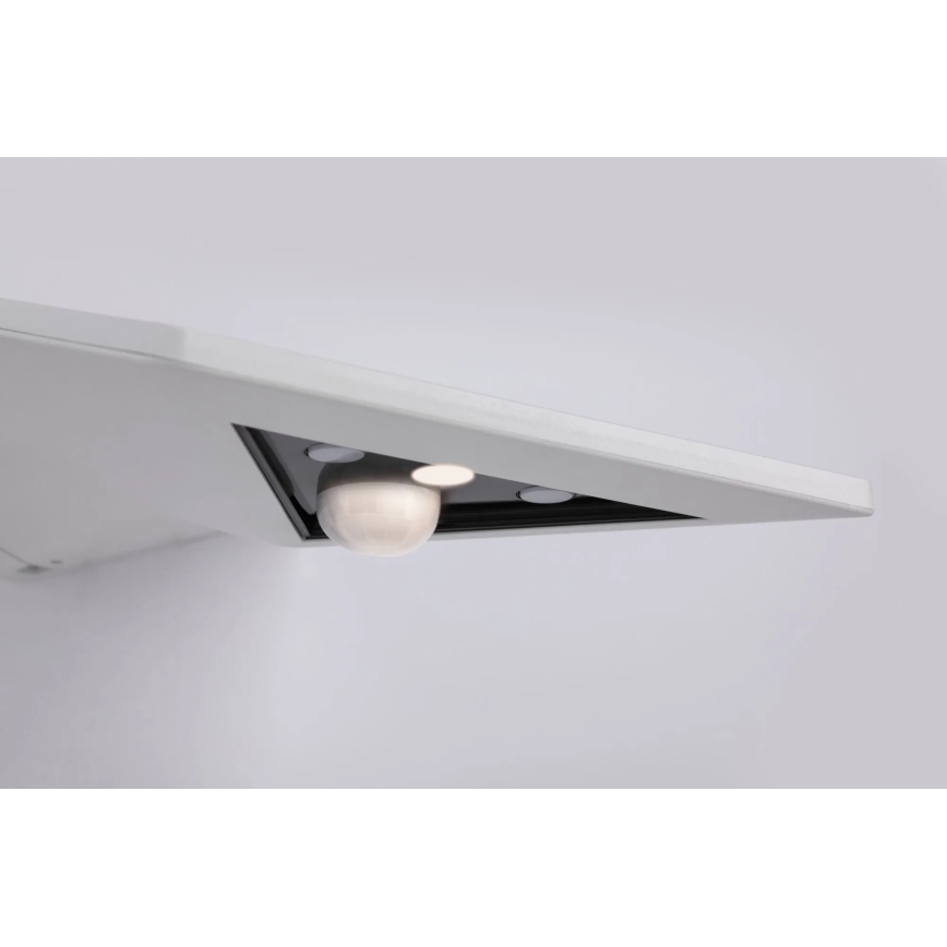 Paulmann 94244 - LED/1,2W IP44 Ηλιακό επιτοίχιο φωτιστικό με αισθητήρα YOKO 3,7V 1800 mAh λευκό