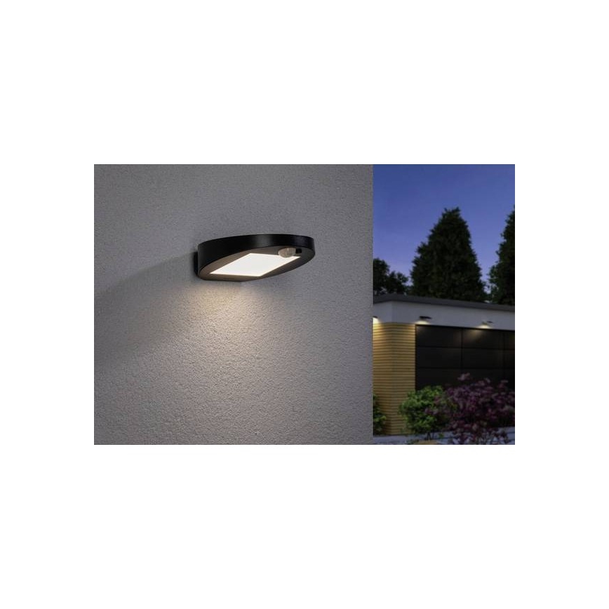 Paulmann 94246 - LED/1,2W IP44 Ηλιακό φωτιστικό εξωτερικού χώρου με αισθητήρα RYSE 3,7V 1800 mAh