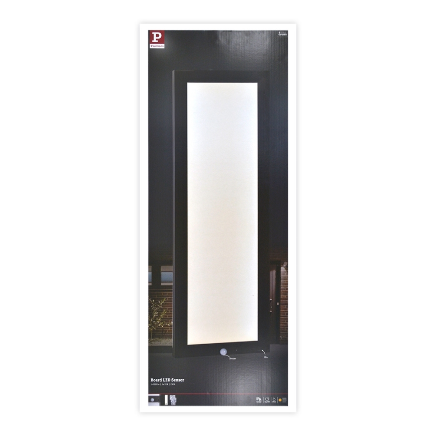 Paulmann 94257_1 - LED/19W IP44 Φωτιστικό οροφής εξωτερικού χώρου με αισθητήρα 230V