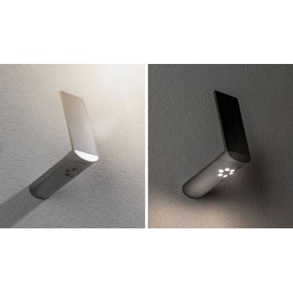 Paulmann 94261 - LED/1,2W IP44 Ηλιακό επιτοίχιο φωτιστικό με αισθητήρα ILIAS 3,7V 1800 mAh
