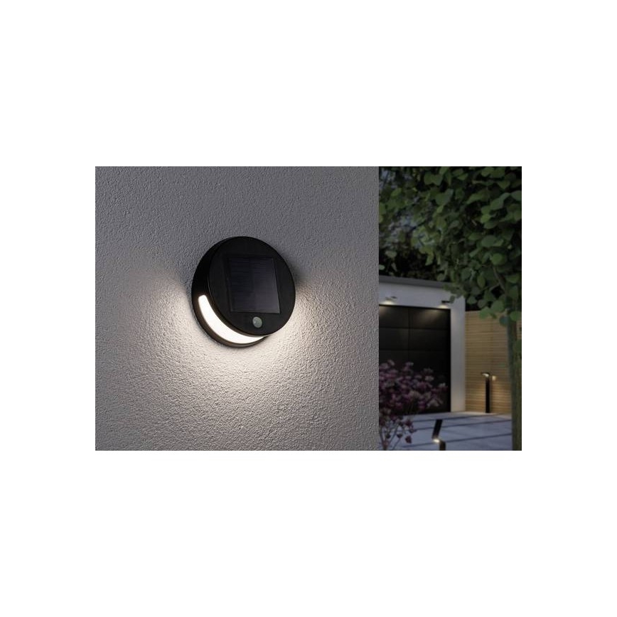 Paulmann 94265 - LED/3W IP44 Εξωτερικό ηλιακό φωτιστικό με αισθητήρα HELENA 3,7V 1800 mAh