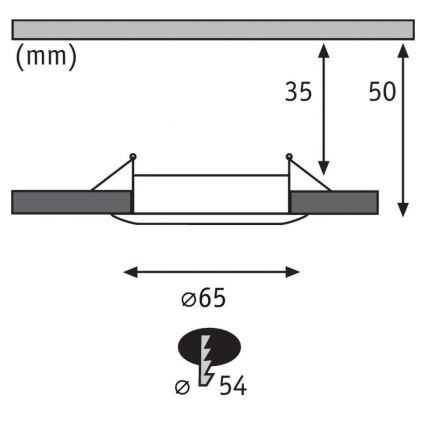 Paulmann 94298 - LED/4W IP44 Χωνευτό φωτιστικό μπάνιου COIN 230V