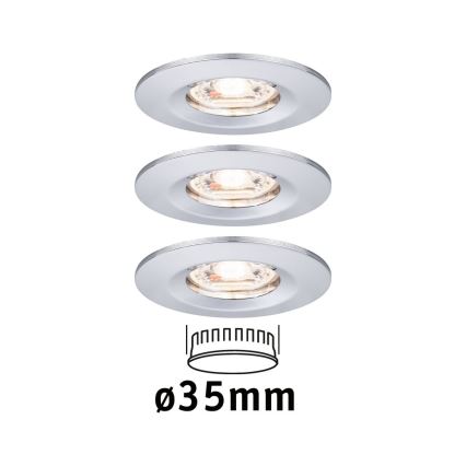Paulmann 94303 - ΣΕΤ 3xLED/4W IP44 Χωνευτό φωτιστικό μπάνιου COIN 230V