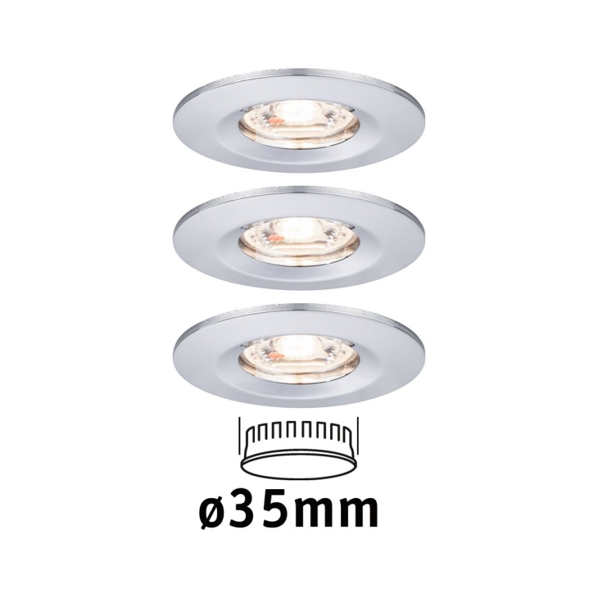 Paulmann 94303 - ΣΕΤ 3xLED/4W IP44 Χωνευτό φωτιστικό μπάνιου COIN 230V