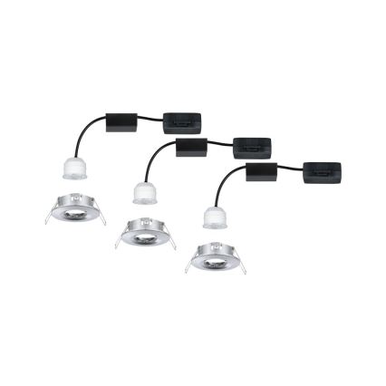 Paulmann 94303 - ΣΕΤ 3xLED/4W IP44 Χωνευτό φωτιστικό μπάνιου COIN 230V