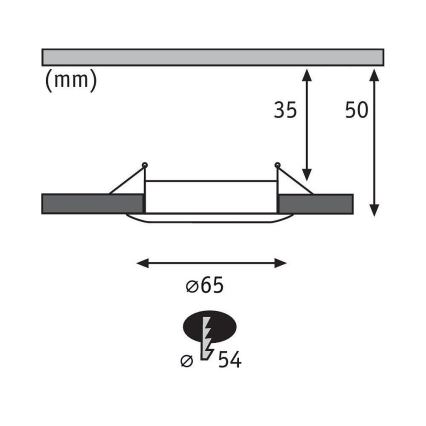 Paulmann 94304 - LED/4W IP44 Χωνευτό φωτιστικό μπάνιου COIN 230V