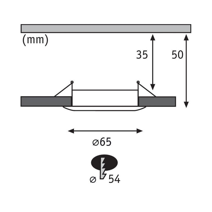 Paulmann 94304 - LED/4W IP44 Χωνευτό φωτιστικό μπάνιου COIN 230V
