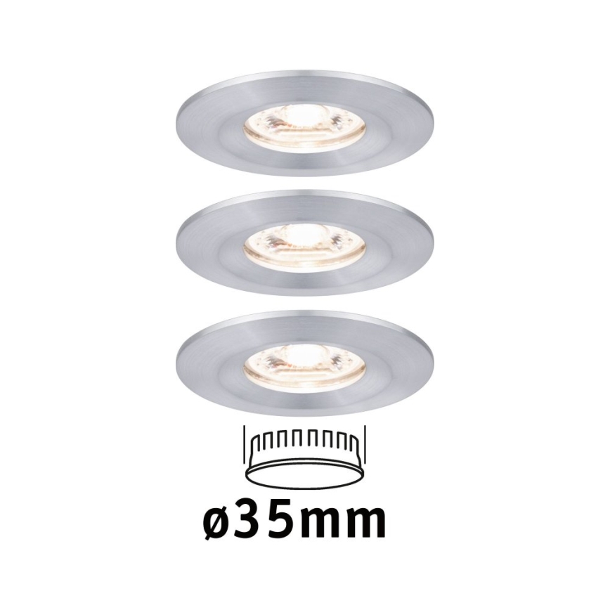 Paulmann 94305 - ΣΕΤ 3xLED/4W IP44 Χωνευτό φωτιστικό μπάνιου NOVA 230V