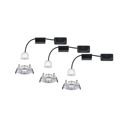 Paulmann 94305 - ΣΕΤ 3xLED/4W IP44 Χωνευτό φωτιστικό μπάνιου NOVA 230V