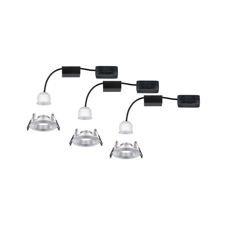 Paulmann 94305 - ΣΕΤ 3xLED/4W IP44 Χωνευτό φωτιστικό μπάνιου NOVA 230V