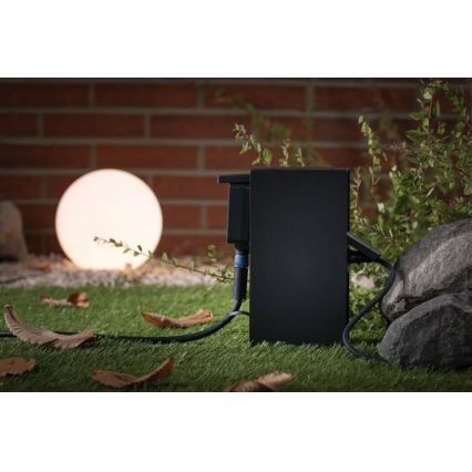 Paulmann 94313 - Εξωτερικός στύλος με πρίζες RIO 4Z SCHUKO 230V IP44