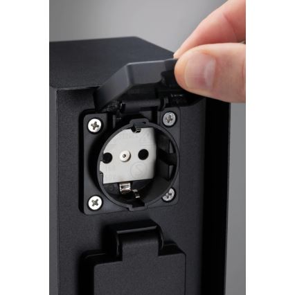 Paulmann 94313 - Εξωτερικός στύλος με πρίζες RIO 4Z SCHUKO 230V IP44