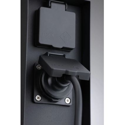 Paulmann 94313 - Εξωτερικός στύλος με πρίζες RIO 4Z SCHUKO 230V IP44