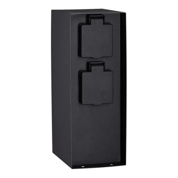 Paulmann 94315 -Στήλη υποδοχής πρίζας εξωτερικού χώρου με αισθητήρα λυκόφωτος RIO 3Z SCHUKO 230V IP44