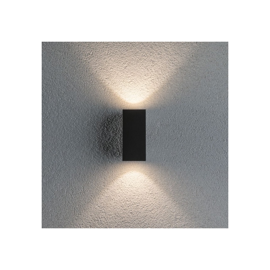Paulmann 94328 - 2xLED/2,8W IP44 Επιτοίχιο φωτιστικό εξωτερικού χώρου FLAME 230V ανθρακί