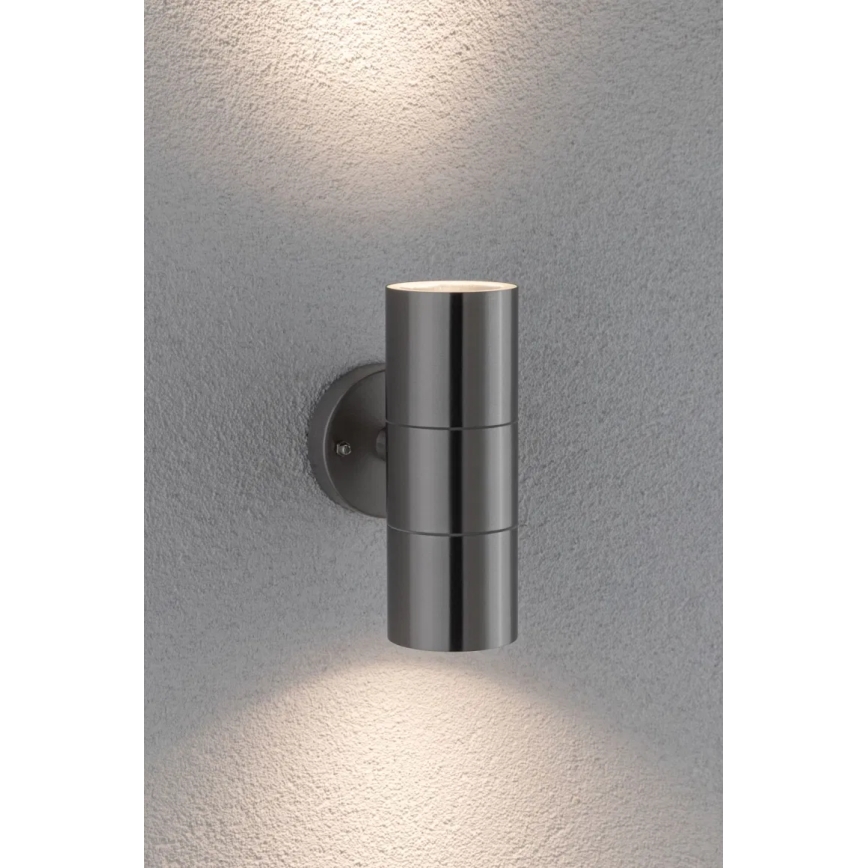 Paulmann 94331 - 2xGU10/10W IP44 Επιτοίχιο φωτιστικό εξωτερικού χώρου FLAME 230V