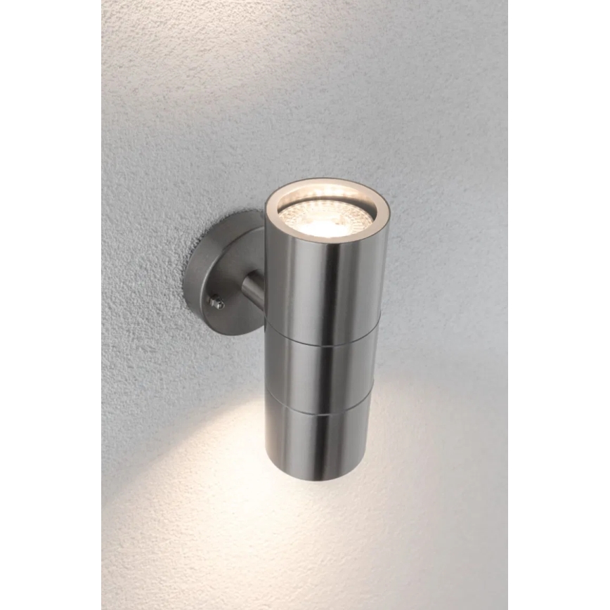Paulmann 94331 - 2xGU10/10W IP44 Επιτοίχιο φωτιστικό εξωτερικού χώρου FLAME 230V