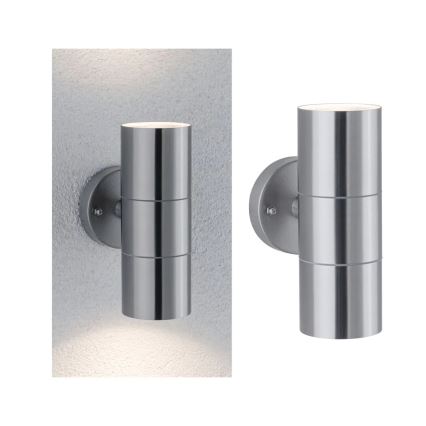 Paulmann 94331 - 2xGU10/10W IP44 Επιτοίχιο φωτιστικό εξωτερικού χώρου FLAME 230V