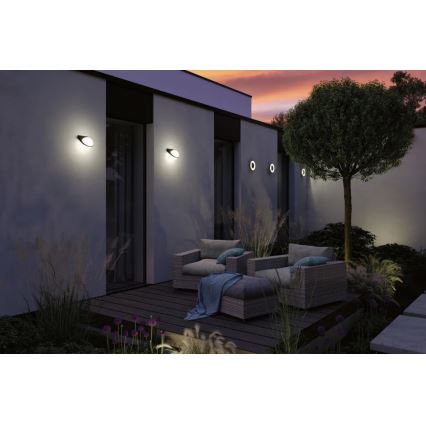 Paulmann 94401 - LED/10W IP44 Επιτοίχιο φωτιστικό εξωτερικού χώρου ΣΦΑΙΡΑ 230V