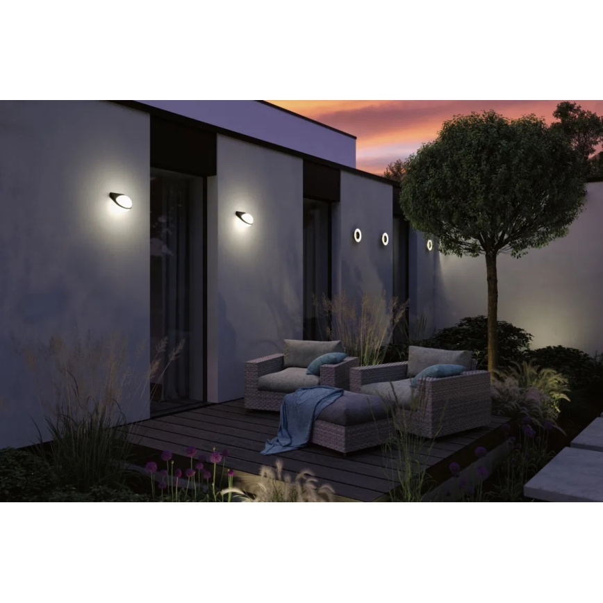 Paulmann 94401 - LED/10W IP44 Επιτοίχιο φωτιστικό εξωτερικού χώρου ΣΦΑΙΡΑ 230V