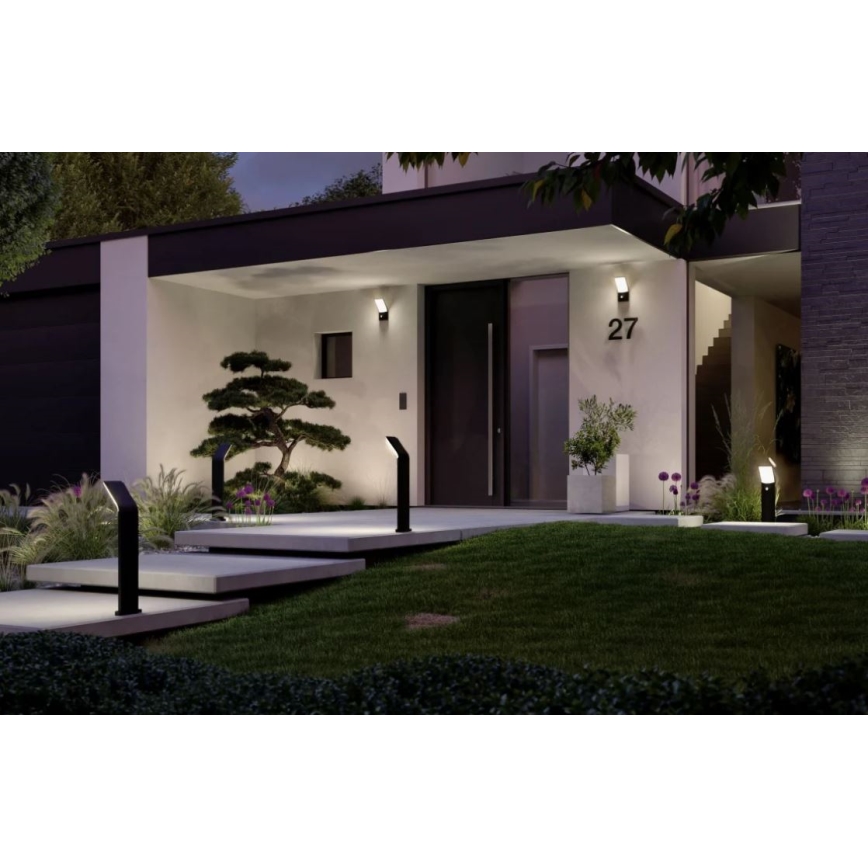 Paulmann 94403 - LED/10W IP44 Λάμπα εξωτερικού χώρου με αισθητήρα ADYA 230V