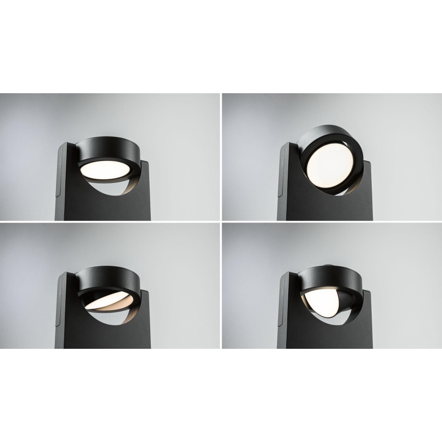 Paulmann 94406 - LED/8W IP44 Επιτοίχιο φωτιστικό εξωτερικού χώρου SWIVEA 230V