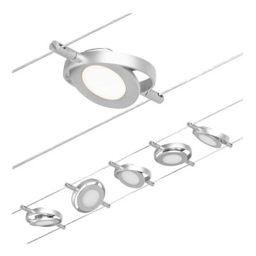 Paulmann 94414 - ΣΕΤ 5xLED/4,5W Σποτ για σύστημα καλωδίων ROUNDMAC 230V γυαλιστερό χρώμιο
