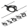 Paulmann 94418 - Σετ 5xLED/4,5W Πλήρες σύστημα ανάρτησης με καλώδιο ROUNDMAC 230V μαύρο
