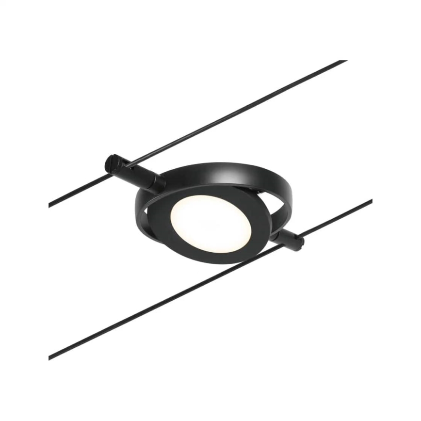 Paulmann 94418 - Σετ 5xLED/4,5W Πλήρες σύστημα ανάρτησης με καλώδιο ROUNDMAC 230V μαύρο