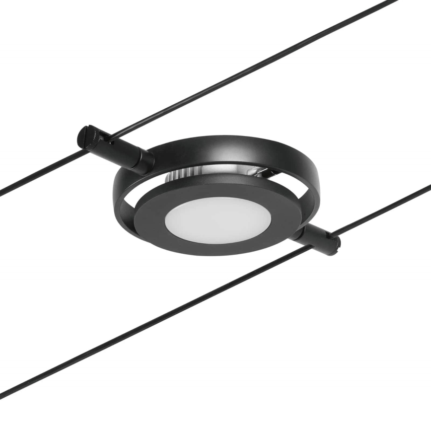 Paulmann 94418 - Σετ 5xLED/4,5W Πλήρες σύστημα ανάρτησης με καλώδιο ROUNDMAC 230V μαύρο