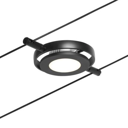 Paulmann 94418 - Σετ 5xLED/4,5W Πλήρες σύστημα ανάρτησης με καλώδιο ROUNDMAC 230V μαύρο