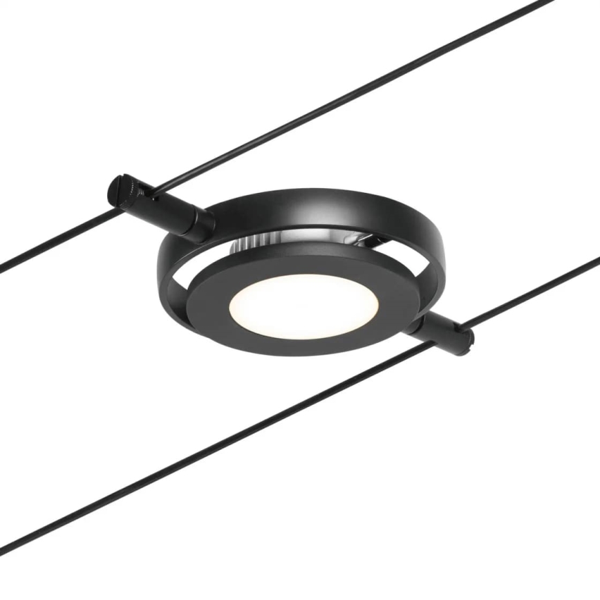 Paulmann 94418 - Σετ 5xLED/4,5W Πλήρες σύστημα ανάρτησης με καλώδιο ROUNDMAC 230V μαύρο