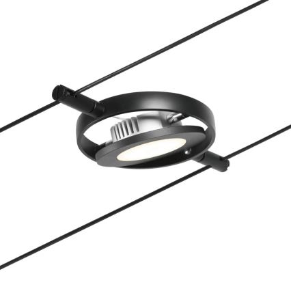 Paulmann 94418 - Σετ 5xLED/4,5W Πλήρες σύστημα ανάρτησης με καλώδιο ROUNDMAC 230V μαύρο