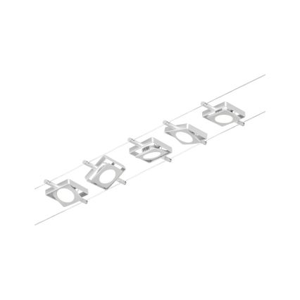 Paulmann 94420 - ΣΕΤ 5xLED/4,5W Ολοκληρωμένο σύστημα καλωδίων MAC 230V ματ χρώμιο