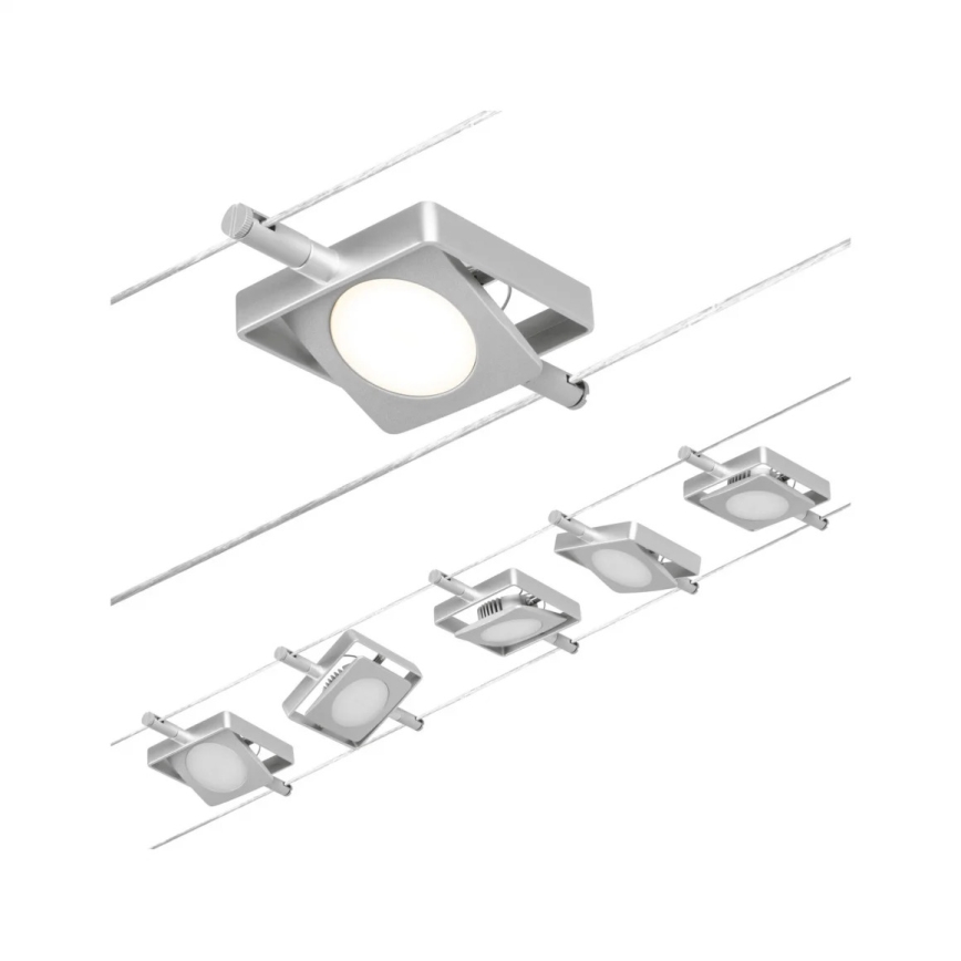 Paulmann 94420 - ΣΕΤ 5xLED/4,5W Σποτ για σύστημα ράγας MAC 230V ματ χρώμιο