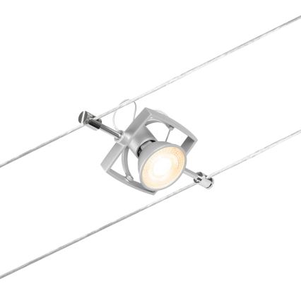 Paulmann 94430 - ΣΕΤ 5xGU5,3/10W Σποτ για σύστημα καλωδίων MAC 230V ματ χρώμιο