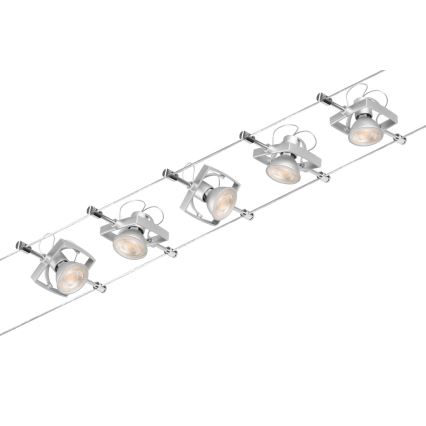 Paulmann 94430 - ΣΕΤ 5xGU5,3/10W Σποτ για σύστημα ράγας MAC 230V ματ χρώμιο