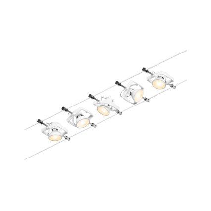 Paulmann 94432 - Σετ 5xGU5,3/10W Πλήρες καλωδιακό σύστημα MAC 230V λευκό