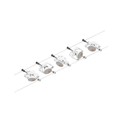 Paulmann 94432 - Σετ 5xGU5,3/10W Πλήρες καλωδιακό σύστημα MAC 230V λευκό