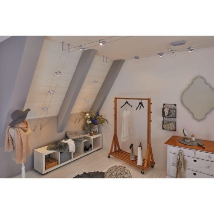 Paulmann 94436 - ΣΕΤ 5xGU5,3/10W Σποτ για σύστημα καλωδίων CARDAN 230V ματ χρώμιο