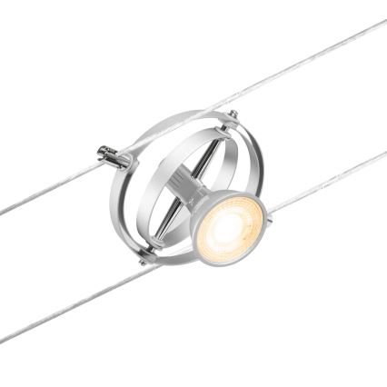 Paulmann 94436 - ΣΕΤ 5xGU5,3/10W Ολοκληρωμένο σύστημα ανάρτησης CARDAN 230V ματ χρώμιο
